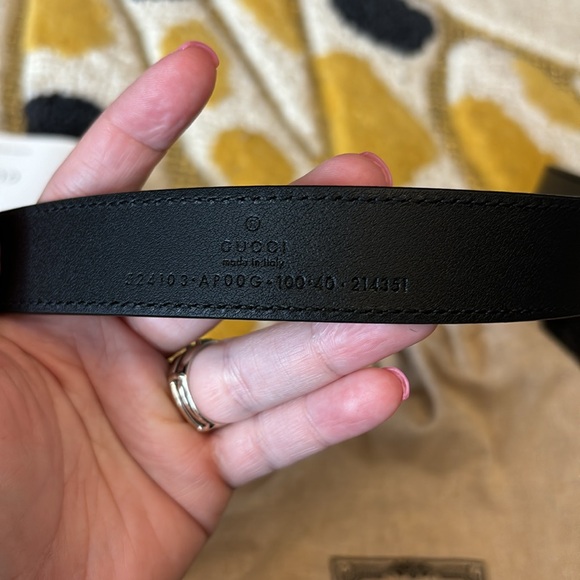 Gucci Leather belt with torchon Double G buckle in original box size 100 - Picture 9 of 13